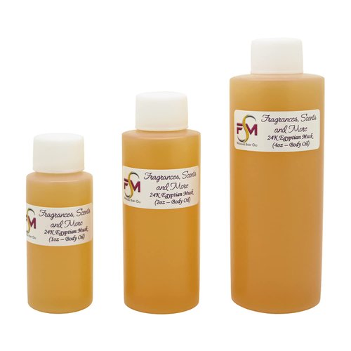 24K Egyptian Musk Perfume/Body Oil (7 Sizes) (3 Bottles 1/3oz Roll On (10ml))