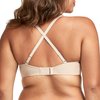 Maidenform One Fab Fit Underwire Bra, Push-Up T-Shirt Bra, Modern Demi Bra, Lightly Padded Bra with Convertible Straps, Paris Nude, 34B