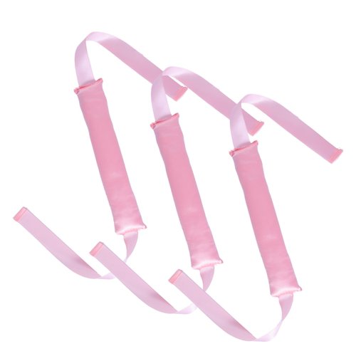 Heatless Hair Curler Heatless Curls Headband 3 Pcs No Heat Curling Rod Headband for All Hair Types Satin Hair Rollers Heatless Curling Set for Sleep in Overnight DIY Hair Rollers Styling Tool, Pink