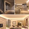 Onforu Warm White LED Strip Lights, 49.2ft 3000K Warm White Dimmable Strip Lighting, 2835 LEDs Tape Light, Flexible Ribbon Light for Kitchen Cabinet Bedroom Wardrobe,15m 12V Adhesive Rope Light