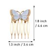 4 Pcs Vintage Butterfly Hair Combs with Crystal Metal Hair Side Comb Clips Wedding Bridal Headpiece Hair Accessories for Women Girls, Gold