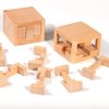 Onietoiy 60 Steps Hard Wooden Cube Brain Teaser Puzzle Toys Mini Size Big Challenge Gamges 3D Assembly and Disentanglement Unlock Toy Unique Learning Gift for Kids and Adults
