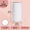 Juvale 109 Yards White 1/2 Inch Elastic Band for Sewing Clothes, Stretch Knit Bands for DIY Arts and Crafts, Tailoring, Clothing Garment Repair, Kitting Supplies (0.5 Inches Wide)