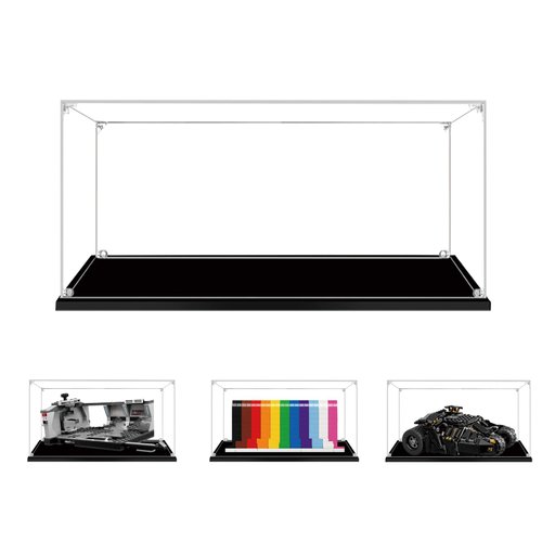 BOOVAX Display Case for Lego-40516/75324/76239 - Acrylic Clear Display Box for [Everyone-is-Awesome/Dark-Trooper-Attack/Batmobile-Tumbler] Model - 9.8x5.9x5.9inch
