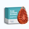 Scrub-dub™ - Premium Antimicrobial Scalp and Body Scrubber | Face Exfoliator and Scalp Scrubber for Dandruff | Loofah and Exfoliating Washcloth Replacement | Made in The USA | Sedona Red