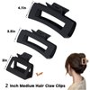 Sisiaipu 2 Inch Medium Hair Claw Clips 12 Pcs Square Hair Clips for Thin Hair Matte Nonslip Acrylic Banana Jaw Clips Bulk Hair Accessories for women and Girls - Basic