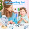 1388pcs Charm Bracelet Making Kit for Girls,Jewelry Making Kit Supplies,DIY Bead Bracelet Girls Toys,Birthday Christmas Craft Gifts Set for Kids Age 4 5 6 7 8 10 11 12 (01 Blue)