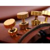 KAIY Violin Fine Tuners for 4/4-3/4 Violin, Stainless Metal String Spinner Adjuster, Nickel Plated Anti Rust, 4 Pcs Black/Gold