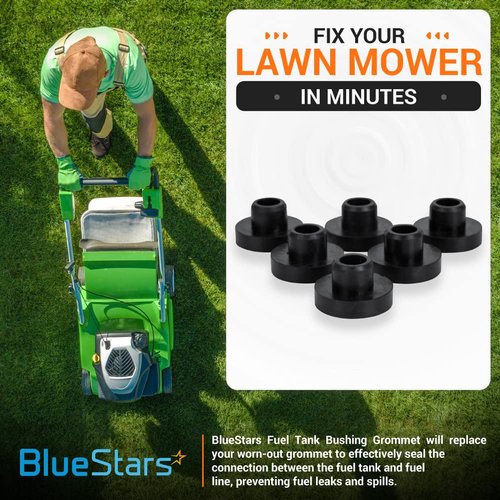 BlueStars 46-6560 Fuel Tank Grommet Bushing - For MTD Troy Bilt 735-0149 935-0149 104047 46-6560 Tecumseh Craftsman Generator Lawn Mower 33679 25 313 01-S - Pack of 6