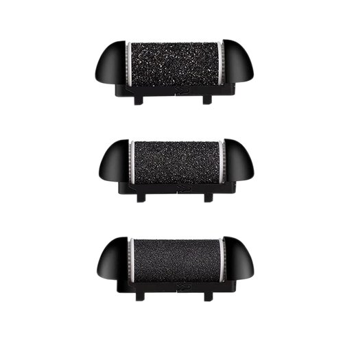 CIVYPRO Extra Coarse 3 Refill Rollers for Electric Feet Callus Remover, Replacement Heads Foot Care Pedicure Tools Pack- 1 Coarse, Regular Gentle, Black
