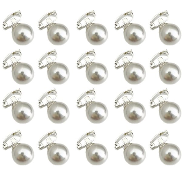 GLKTOPO 20 Pieces Mini Pearl Hair Clips Tiny Pearl Hair Barrettes Cute Hair Pins Hair Decorations Bangs Clips for Girls Women Bridal Wedding Party Banquet Hair Accessories, White