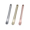 3 Pieces Zinc Alloy Makeup Spatula Eye Cream Spoon Beauty Scoop Mini Spoon Makeup Beauty Spoons Mini Cosmetic Skincare Spatula for Cream Lotions, Cylindrical Handle Type, Golden, Silver, Rose-Gold