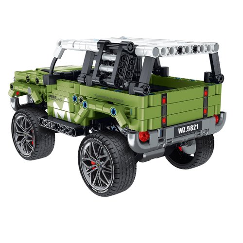 iM.Master STEM Academy: Mechanical Master - Off Roader - Green 474pcs - Brick Model Vehicle, Building Blocks Activity Set, Pull Back Engine Sports Car
