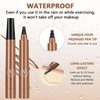 Magic Eyebrow Pencil,2024 New 3D Waterproof Microblading Eyebrow Pencil Contouring Pen,4 Tipped Precise Brow Pen,Fine Stroke Microblading Eyebrow Pencil Natural Makeup Effec(Dark Brown-2PCS)