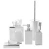 Creative Scents White Toilet Brush Set - Decorative Bathroom Toilet Bowl Brush and Holder - Ventilated Toilet Cleaner Brush with Strong Bristles Rust Proof for Elegant Bathroom Accessories (Estella)