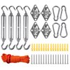 Tottist Shade Sail Hardware Kit，6 Inch for Triangle Rectangle Sunshade Sail Installation,304 Grade Stainless for Garden Outdoors，Patio Lawn