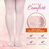 Dancina Ballet Dance Tights Footed for Teens [Sticker XL] Women's Size S/M Ballet Pink x2