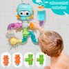 AMCHSURI Toddler Bath Toys, Bathtub Toys for Kids Ages 2-4 4-8 Year Old Boys Girls, Shower Wall Toys with Pipes and Valves That Toddlers with Interactive Features for Cognitive Development