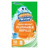 Scrubbing Bubbles Flushable Toilet Wand Refills, Fresh Brush Toilet Cleaner Refill Pads, Cleans Limescale & Fights Odors, Citrus Scent, 10 Count, Pack of 1