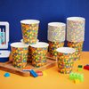 Cunhill 36 Pcs 9 oz Party Paper Cups Party Supplies Disposable Cups Paper Drinking Cups for Birthday Party Decorations Sport Picnics (Building Block)