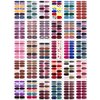 WOKOTO 30 Pcs Solid Color Nail Polish Strips Stickers Self-Adhesive Full Nail Wraps for Nails Art Gradient Design Stick On Nail Polish Stickers Set with Nail File for Women Girls