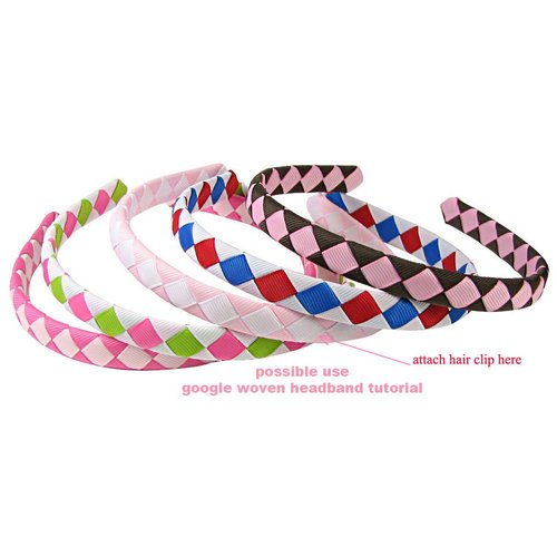 12ct 1/2" Wide Headbands for Women,White Head bands for Women's Hair-HipGirl Bulk Plain Craft Plastic Headbands for DIY Hair Band for Women's Hair-12pc 1/2" Wide Womens Headbands for Girls Teens Women