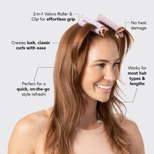 Kitsch Instant Volumizing Hair Clips for Women - Roller Clips for Volume, Curls & Root Lift for All Hair Types, Volumizing Hair Root Clips for Effortless Curl That Last, Easy to Use - 2pcs Terracotta