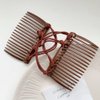 2 Pcs Plastic Double Hair Combs Adjustable Elastic Hair Comb Easy Hair Bun Comb Stretchy Double Comb Hair Clip for Curly Thick Wavy Hair