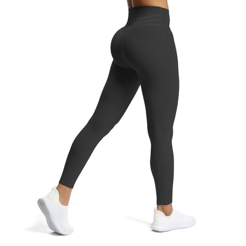 Aoxjox High Waisted Workout Leggings for Women Compression Tummy Control Trinity Buttery Soft Yoga Pants 26" (Black, Small)