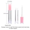 Lip Gloss Brush Wand Tubes Empty, 12 Pack 5ml Containers with Wand, 12 Light Pink Tubes with Rubber Stoppers for DIY Balm (Light Pink)