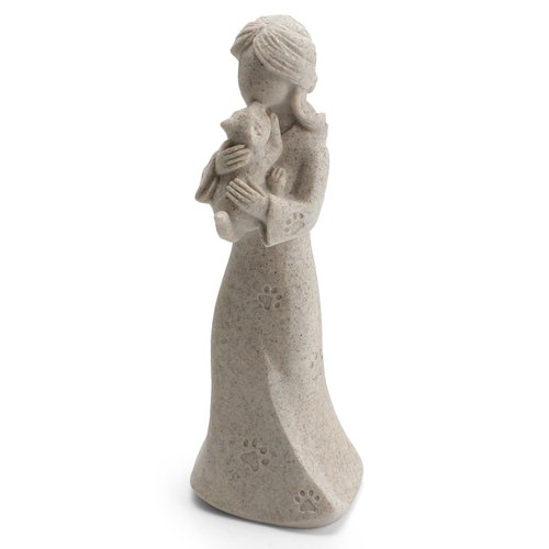INLOMEM Cat Memorial Gifts, Cat Memorial Gifts for Loss of Cat, Pet Cat Remembrance Gifts, Cat Loss Sympathy Gift, Collectible Hand-Painted Cat Angel Figurine Statue for Cat Lovers (Granite)