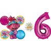 Poppy World Tour 6th Birthday Party Supplies Trolls 7pc Balloon Bouquet Decorations