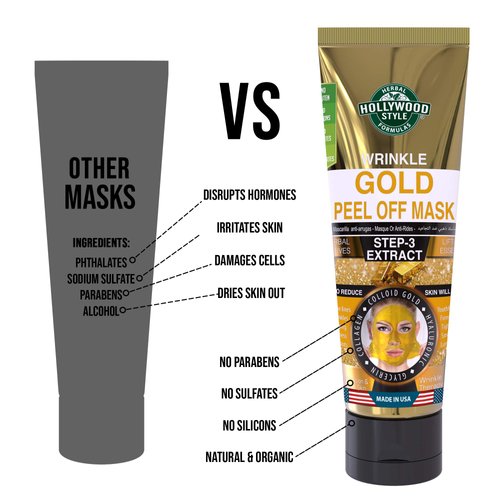 Hollywood Style Peel Off Mask (Wrinkle Gold Peel Off Mask, 3.2 fl. oz.)