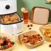 Palksky Air Fryer Paper Liners Disposable - 100Pcs Parchment Paper Square, Water-proof, Oil-proof, Non-stick, Free of Bleach for Microwave, Airfryer Accessories (6.3 Inch)