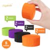 NICROLANDEE Halloween Party Supplies - 8 Rolls Black Orange Crepe Paper Streamers Tassels Streamer Paper for Halloween Theme Party, Horror Party, Birthday, Home Party Backdrop Decorations, 82ft Long
