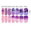 WOKOTO 12 Sheets Colorful Gradient Full Nail Polish Stickers False Nail Design Stickers Full Nail Wraps for Women Girls Macaron Colors Graffiti Nail Stickers for Nails Stick On Nail Polish Strips