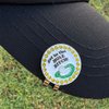 Giggle Golf Bling Golf Ball Marker with A Magnetic Hat Clip | Fun Golf Accessories for Women (Get in The Hole Bitch)