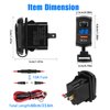 USB Rocker Switch Outlet, Linkstyle QC 3.0 USB-A Port, USB C Port and Voltage Meter with Blue LED Digital Display, Waterproof 12V 24V Rocker Switch USB Charger on Marine Boat Vehicle Truck RV Cart