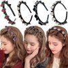 KKSS 4 Pcs Headband With Clips Accesorios Para El Cabello Clip Headbands for Girl head Bands for Women's Hair Braided Headbands for Women