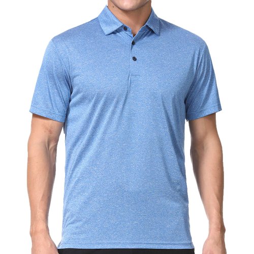 Men's Dry Fit Golf Polo Shirt (as1, Alpha, l, Regular, Regular, Light Blue)
