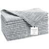 Cotton Clinic 12 Pack Farmhouse Style Slub Textured 18x18 Cloth Dinner Napkins, 100% Cotton for Everyday Use and Events - Soft and Durable Cocktail Napkins, Wedding Dinner Napkins, Grey