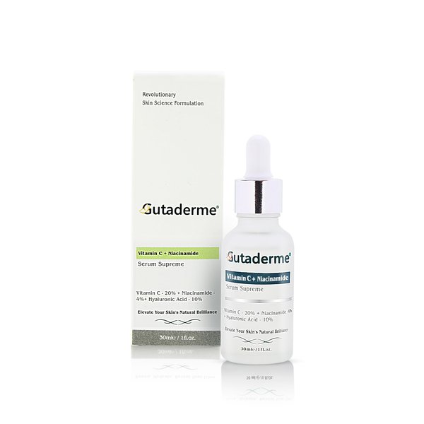 Gutaderme Vitamin C + Niacinamide Serum for Face-Dark Spot, Hydration, Radiance, Hyperpigmentation, Blemishes, Skin Texture & radiance & Hylunaric Acid Moisturizer, 30ml/f1 oz