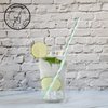 Aqua Paper Straws 10 Inch Extra Long - for Tall Drinks, Baby Shower, Parties, Cocktails - 100 Counts