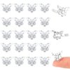 Ahoney 20PCS Butterfly Hair Clips Mini Clips for Hair Rhinestone Cute Hair Pins Decorations Hair Clips for Wedding Hair Barrettes Hair Accessories for Girls Women (White)