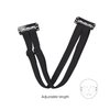YTBYT 2 Pcs Facelift Bands with Clips Invisible Face Stretching Lifting Strap Adjustable Elastic Band Face Slimming Band (24cm Black Double Bands)