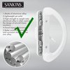 SANKINS Sliding Patio Door Handle Pull Set, White Diecast Non-Keyed Gate Handle Set for Mortise Lock Style Glass Door, Replacement Handle for Sliding Glass Door Fits 3-15/16” Hole Spacing