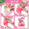Wettarn 12 Pcs Flamingo Honeycomb Centerpieces Decorations Hawaii Luau Honeycomb Centerpieces Flamingo Party Table Centerpieces Summer Tropical Aloha Party Table Toppers Hawaiian Luau Party Supplies