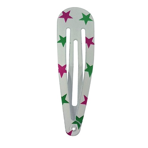 Snap Hair Clips, 10 PCS 2 Inch Metal Barrettes, No Slip Cute Stars Pattern Hair Accessories for Girls, Women, Kids Teens or Toddlers
