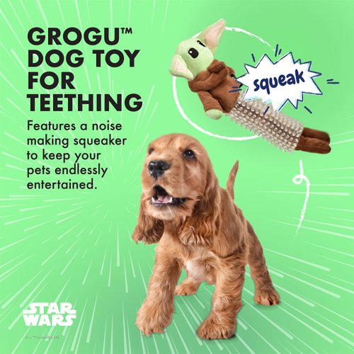 Star Wars for Pets The Mandalorian: The Child Puppy Teether Toy - Grogu Mandalorian Puppy Toy for Teething - Toy for Dogs Puppy Teether Toy - Pet Chew Toy, 10 Inch