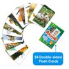 Bear Tale 54PCS Animals Flash Cards for Toddlers 1 2 3 4 5 6 Years Old, Double Sided Cartoon Cards About Land Marine Sky Animals, Educational Learning Toy Gift for Preschool Toddler Flashcards